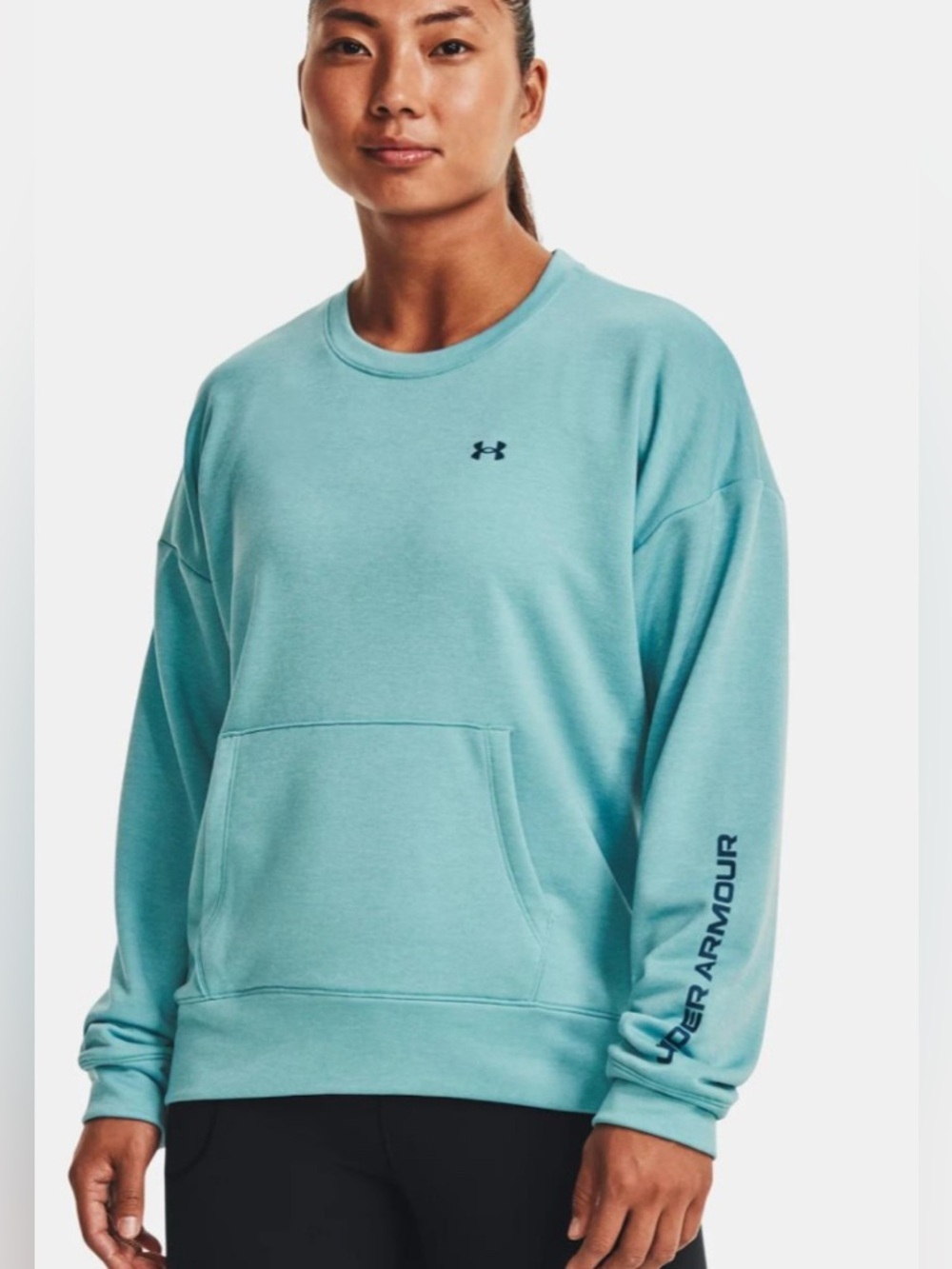 Under Armour Womens shoreline Terry crew pullover sweatshirt Sz small